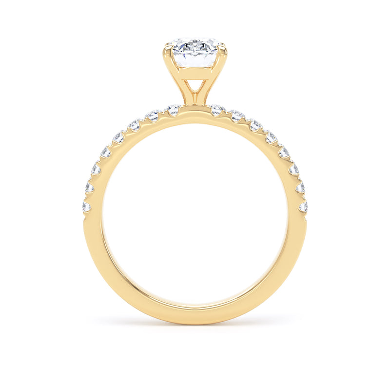 Lola Oval Cut Engagement Ring in 18ct Yellow Gold