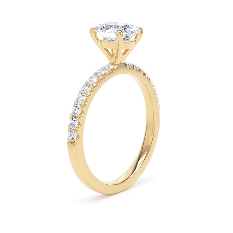 Lola Oval Cut Engagement Ring in 9ct Yellow Gold