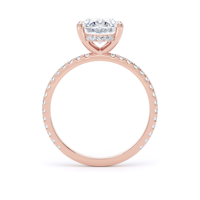 Leia Oval Cut Engagement Ring in 18ct Rose Gold