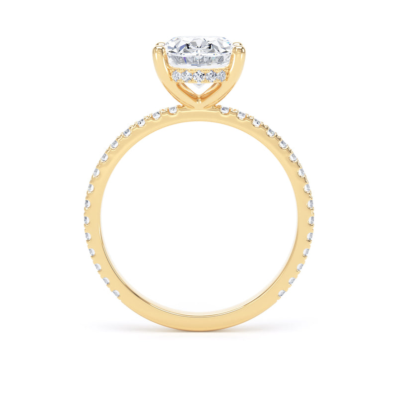 Leia Oval Cut Engagement Ring in 18ct Yellow Gold