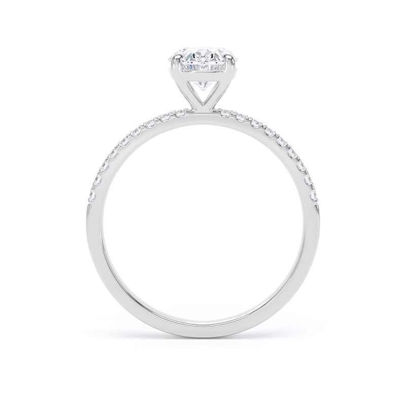 Lara Oval Cut Engagement Ring in 9ct White Gold