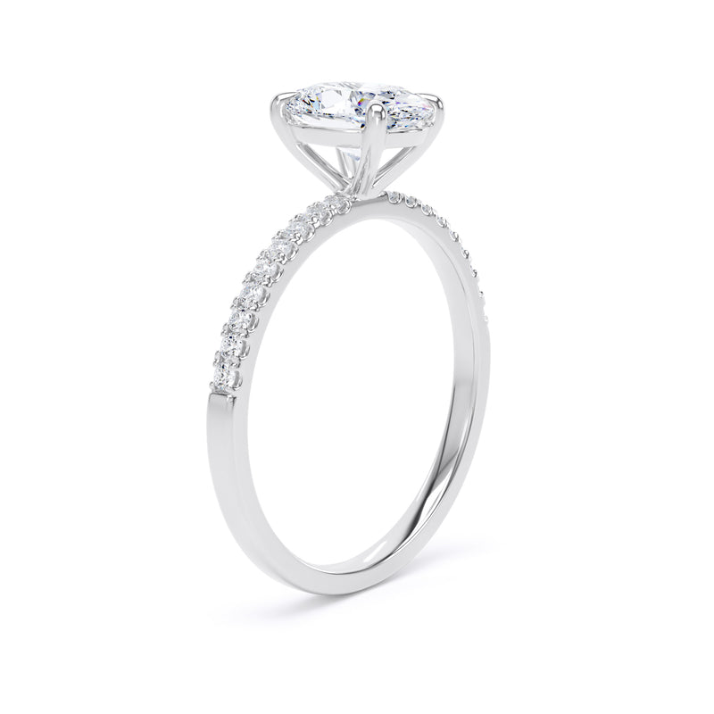 Lara Oval Cut Engagement Ring in 9ct White Gold