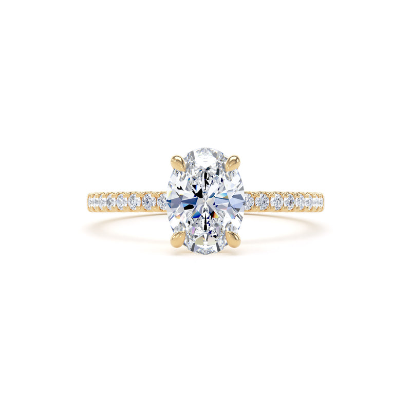 Lara Oval Cut Engagement Ring in 9ct Yellow Gold
