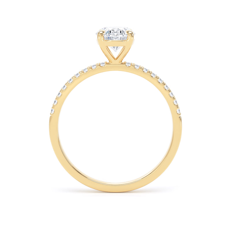 Lara Oval Cut Engagement Ring in 9ct Yellow Gold