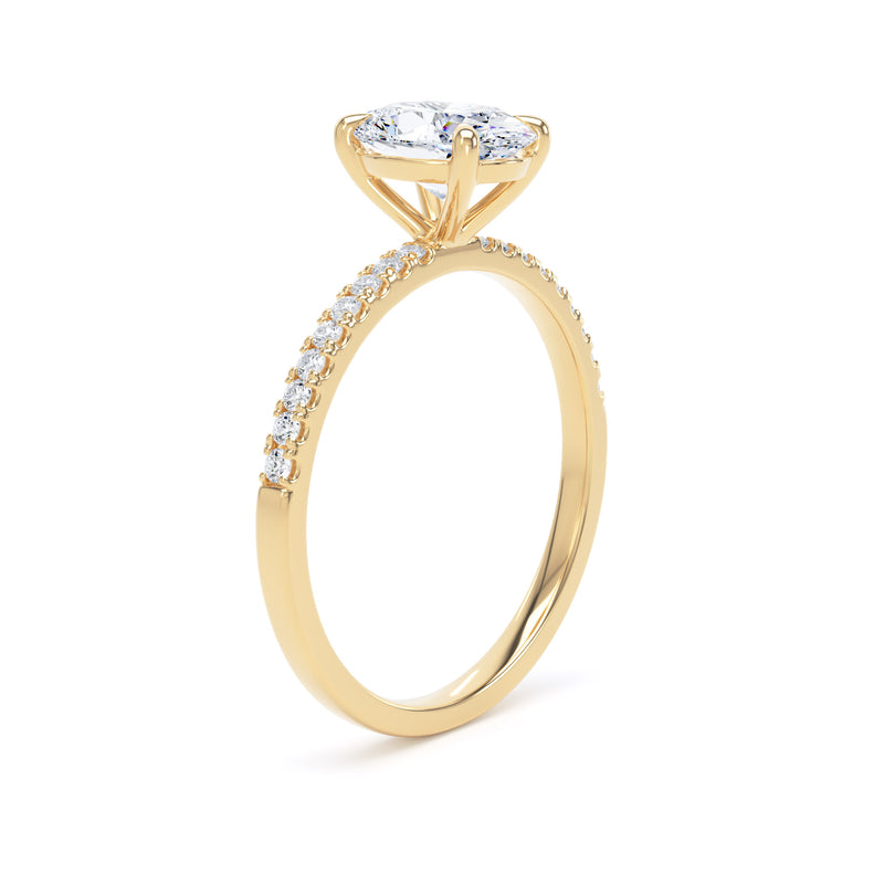 Lara Oval Cut Engagement Ring in 9ct Yellow Gold