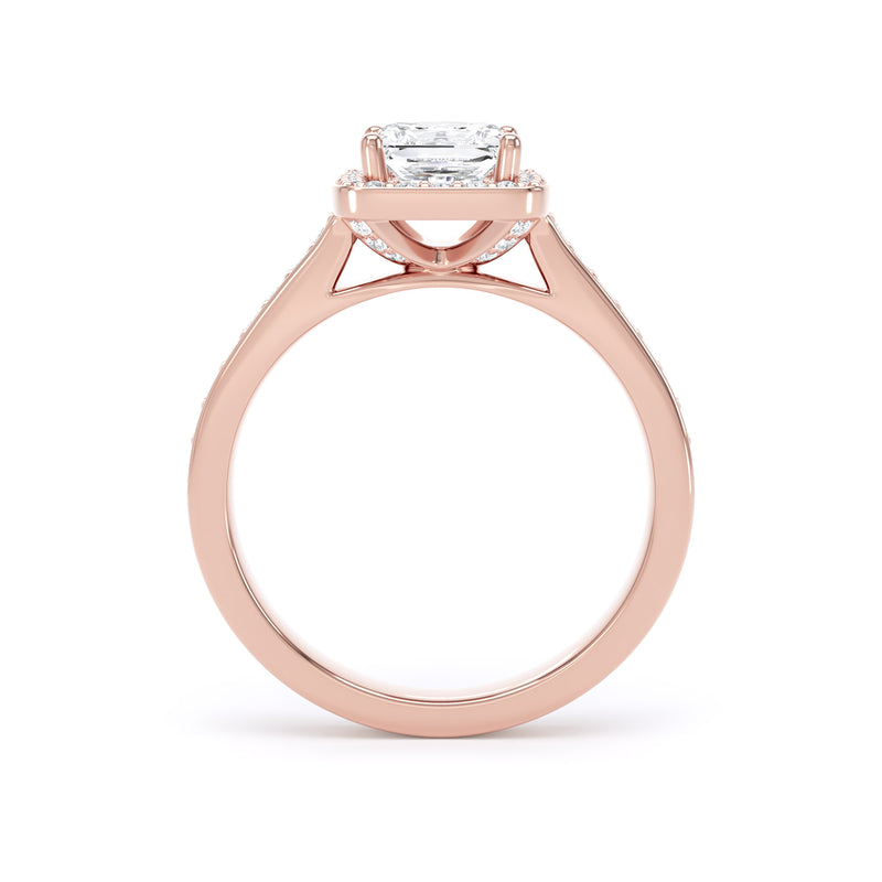 Lana Princess Cut Engagement Ring in 9ct Rose Gold