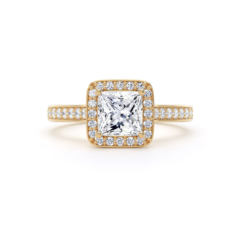 Lana Princess Cut Engagement Ring in 9ct Yellow Gold