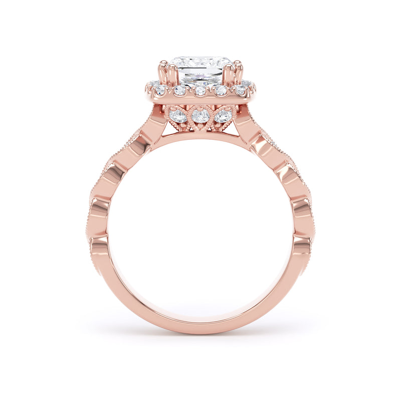Kay Princess Cut Engagement Ring in 18ct Rose Gold