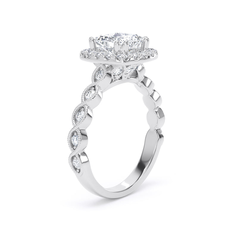 Kay Princess Cut Engagement Ring in 9ct White Gold