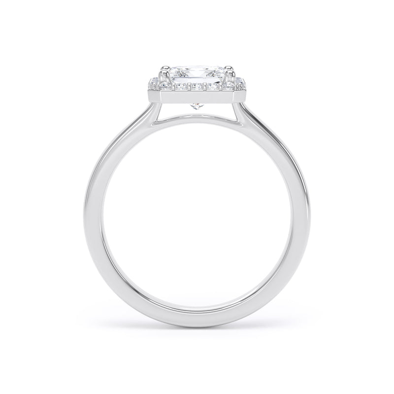 Kate Princess Cut Engagement Ring in 9ct White Gold