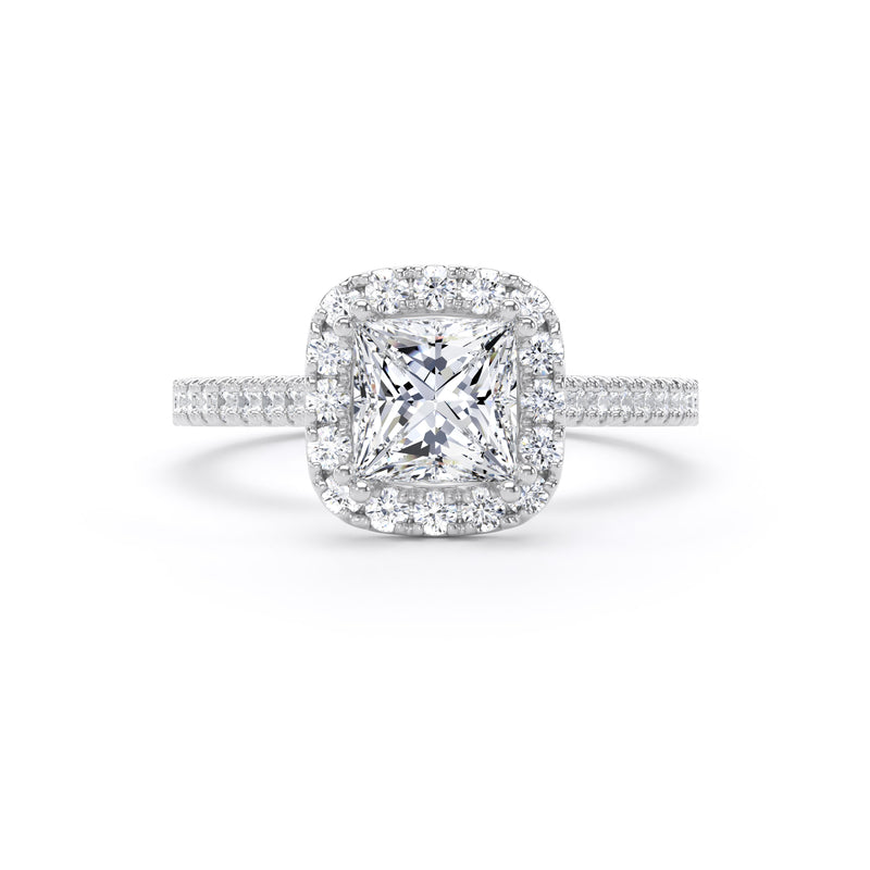Joy Princess Cut Engagement Ring in 9ct White Gold