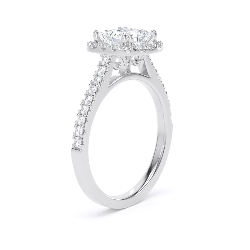 Joy Princess Cut Engagement Ring in 9ct White Gold