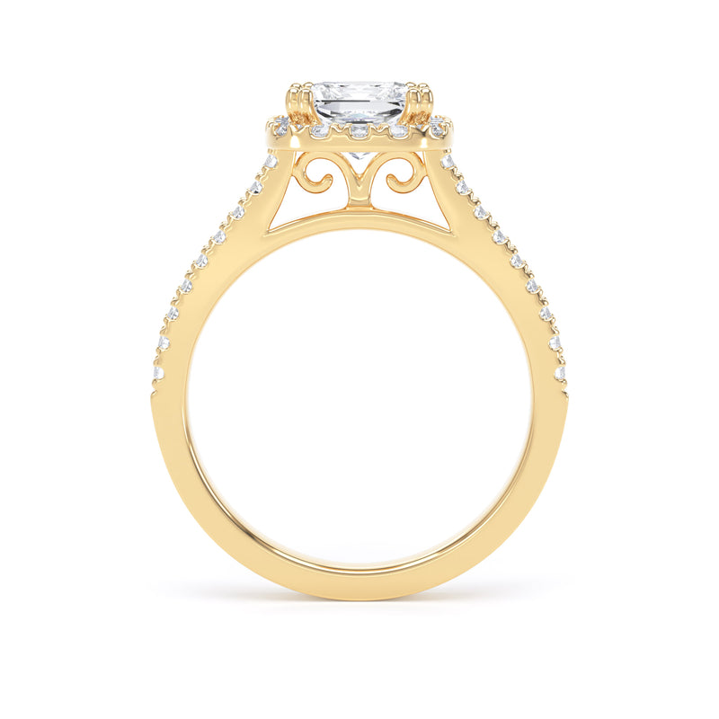 Joy Princess Cut Engagement Ring in 9ct Yellow Gold