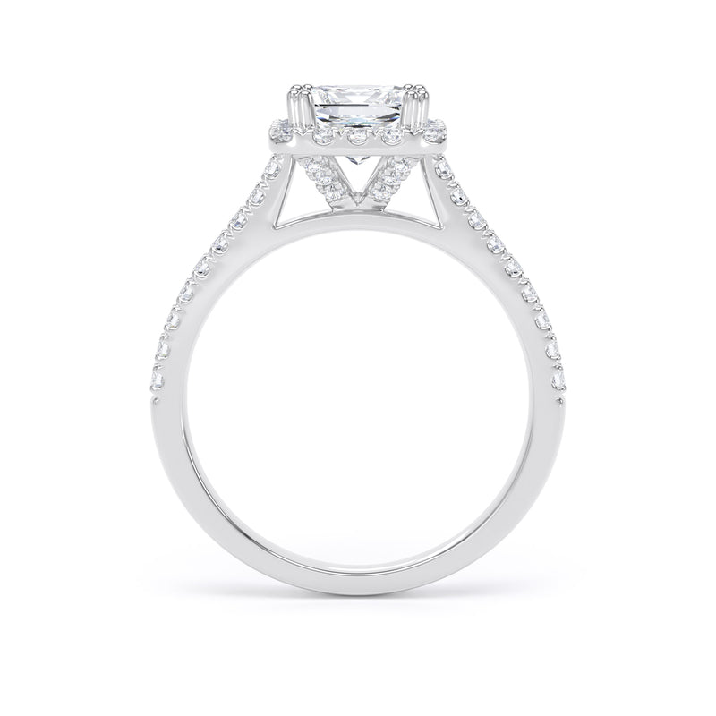 Joan Princess Cut Engagement Ring in Platinum 950