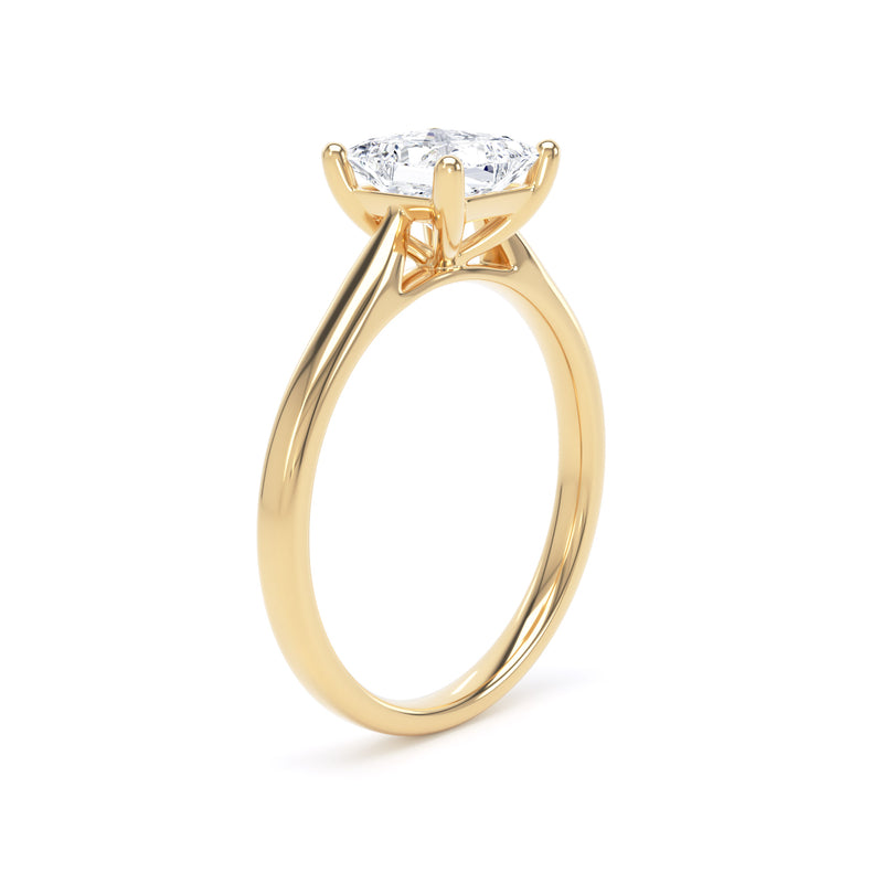 Jill Princess Cut Engagement Ring in 9ct Yellow Gold