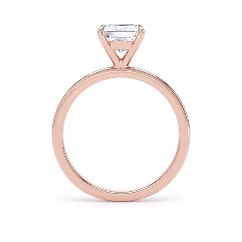 Jean Princess Cut Engagement Ring in 9ct Rose Gold