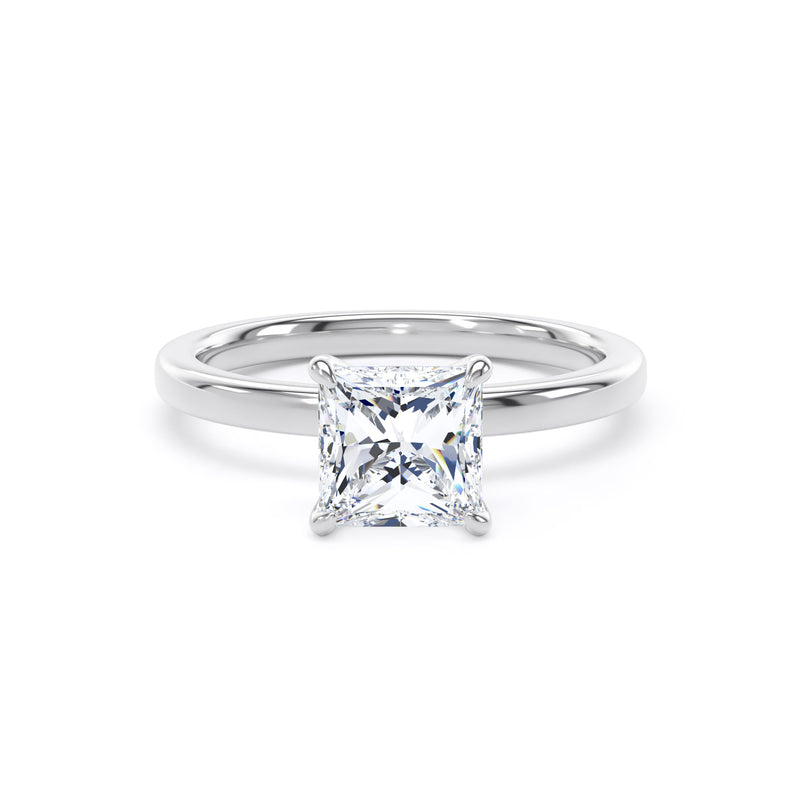 Jean Princess Cut Engagement Ring in Platinum 950