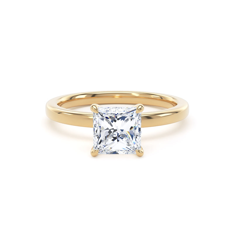 Jean Princess Cut Engagement Ring in 18ct Yellow Gold