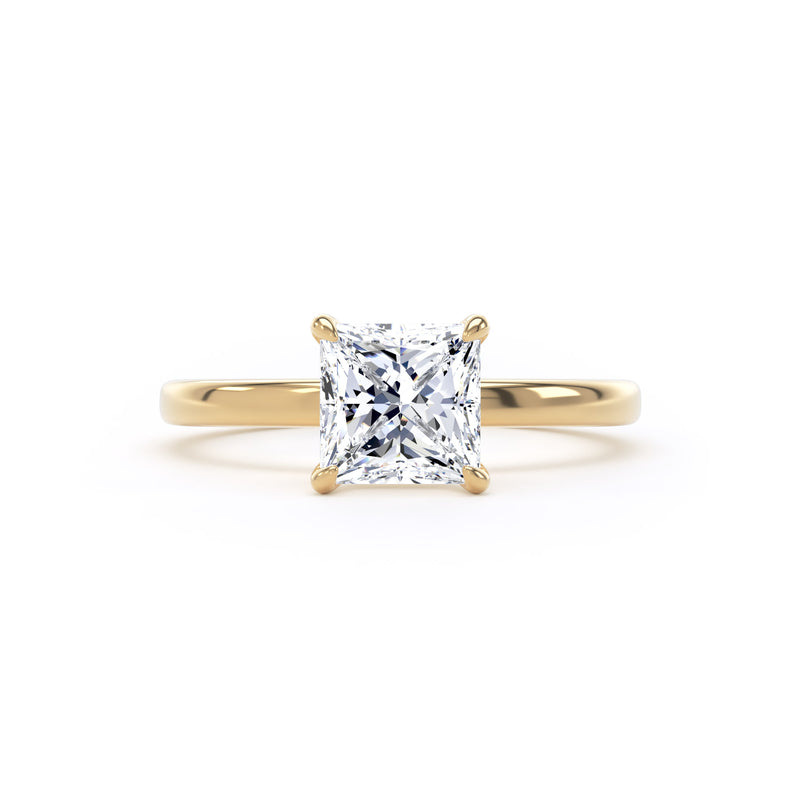 Jean Princess Cut Engagement Ring in 18ct Yellow Gold