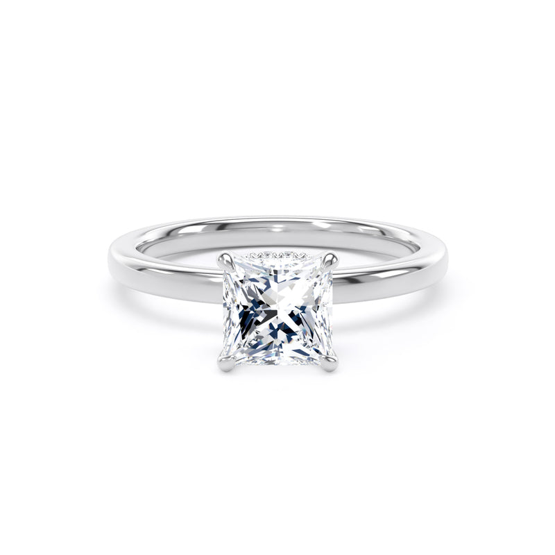Jane Princess Cut Engagement Ring in Platinum 950