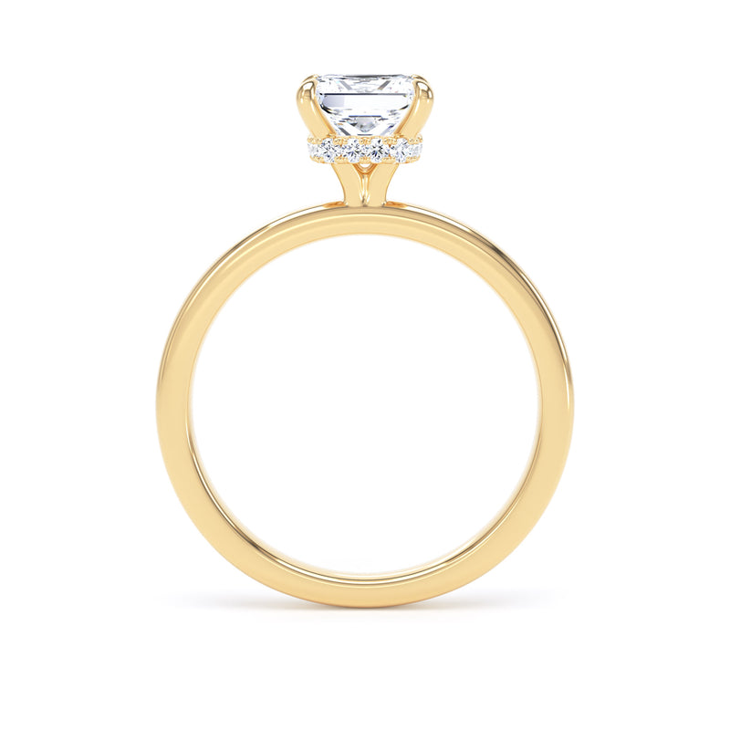 Jane Princess Cut Engagement Ring in 18ct Yellow Gold