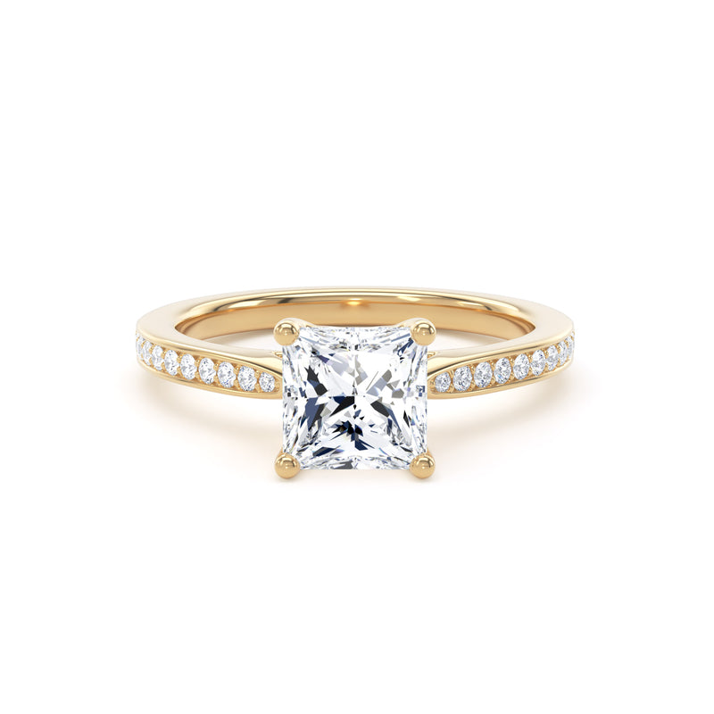 Ivy Princess Cut Engagement Ring in 18ct Yellow Gold