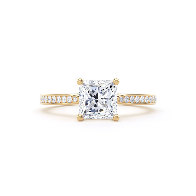Ivy Princess Cut Engagement Ring in 18ct Yellow Gold