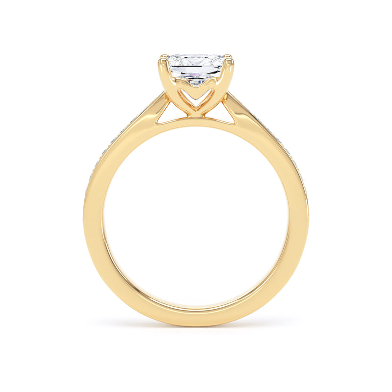 Ivy Princess Cut Engagement Ring in 18ct Yellow Gold