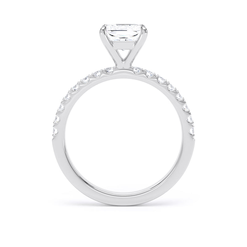 Hope Princess Cut Engagement Ring in Platinum 950