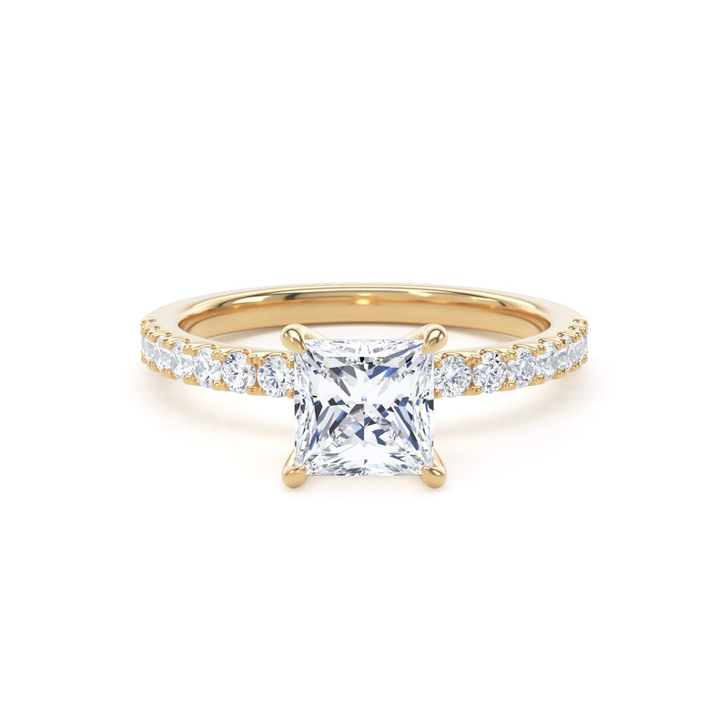 Hope Princess Cut Engagement Ring in 18ct Yellow Gold