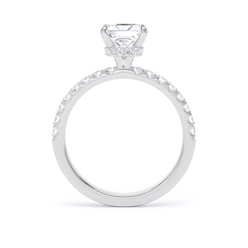 Gwen Princess Cut Engagement Ring in 9ct White Gold