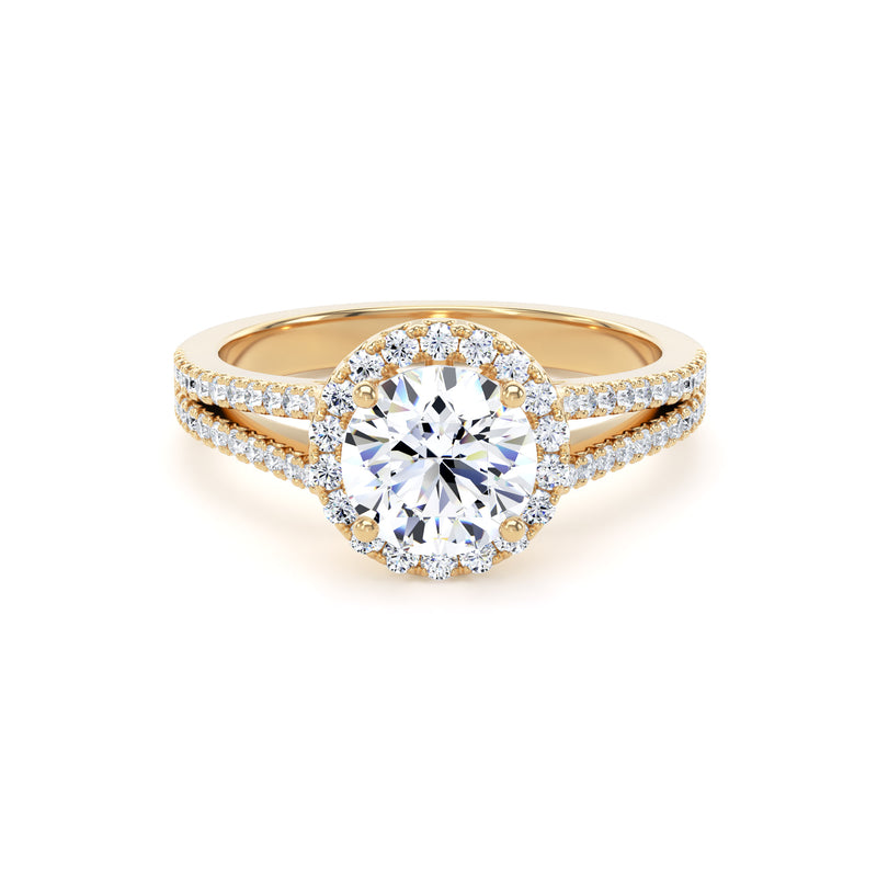 Gemma Round Cut Engagement Ring in 18ct Yellow Gold