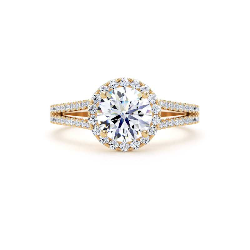 Gemma Round Cut Engagement Ring in 9ct Yellow Gold