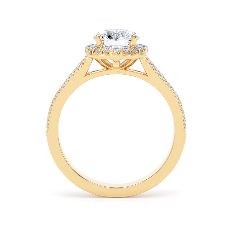 Gemma Round Cut Engagement Ring in 9ct Yellow Gold