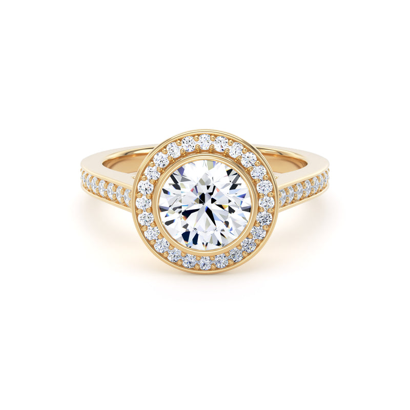 Gail Round Cut Engagement Ring in 18ct Yellow Gold