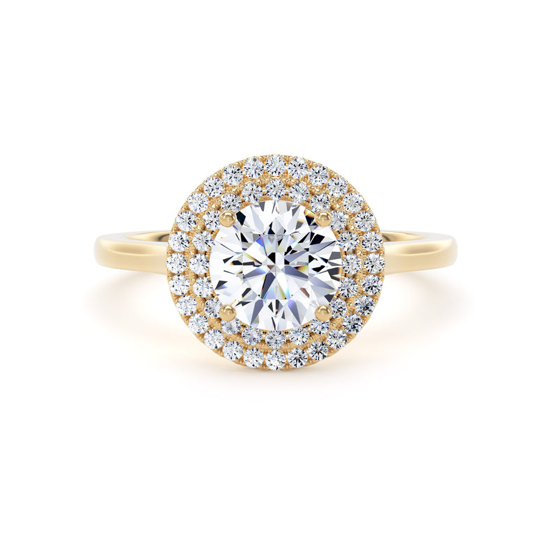 Fiona Round Cut Engagement Ring in 9ct Yellow Gold