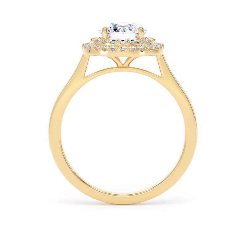 Fiona Round Cut Engagement Ring in 18ct Yellow Gold
