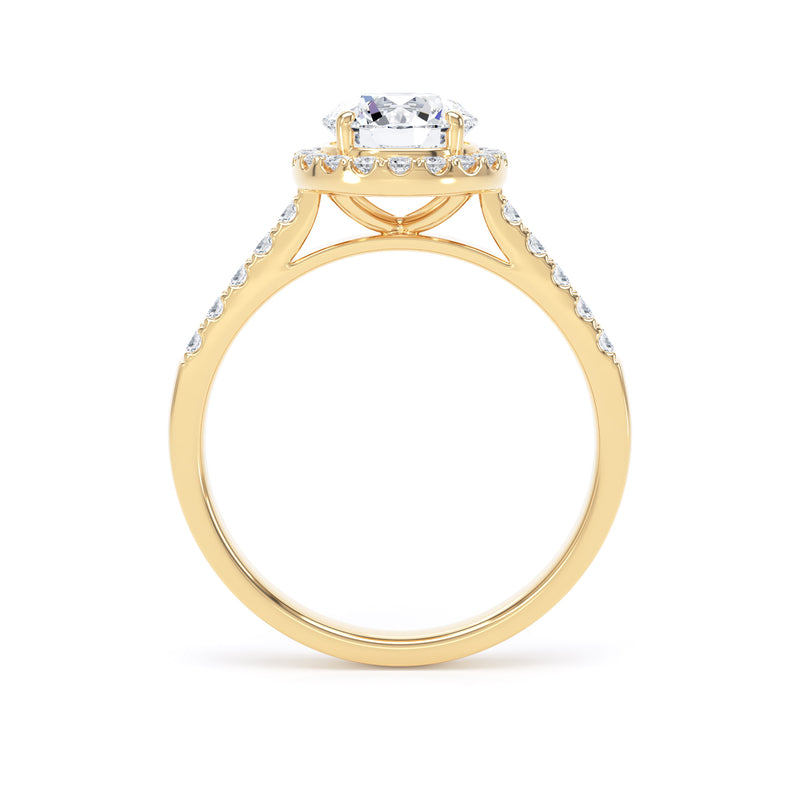 Faye Round Cut Engagement Ring in 18ct Yellow Gold