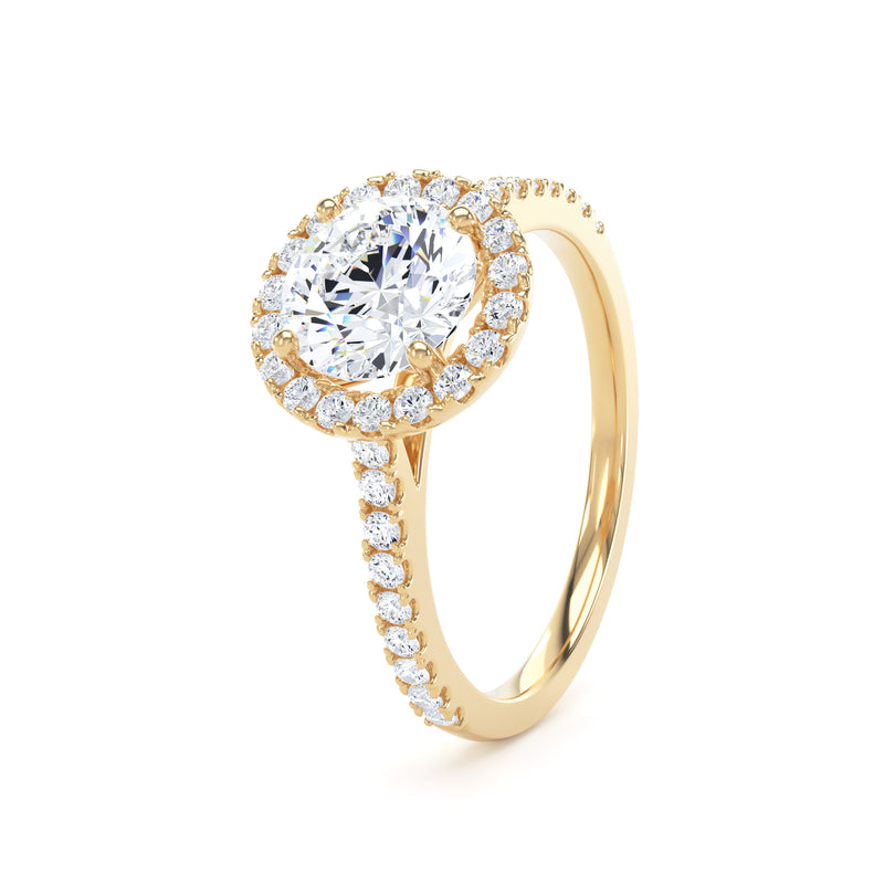 Faith Round Cut Engagement Ring in 18ct Yellow Gold