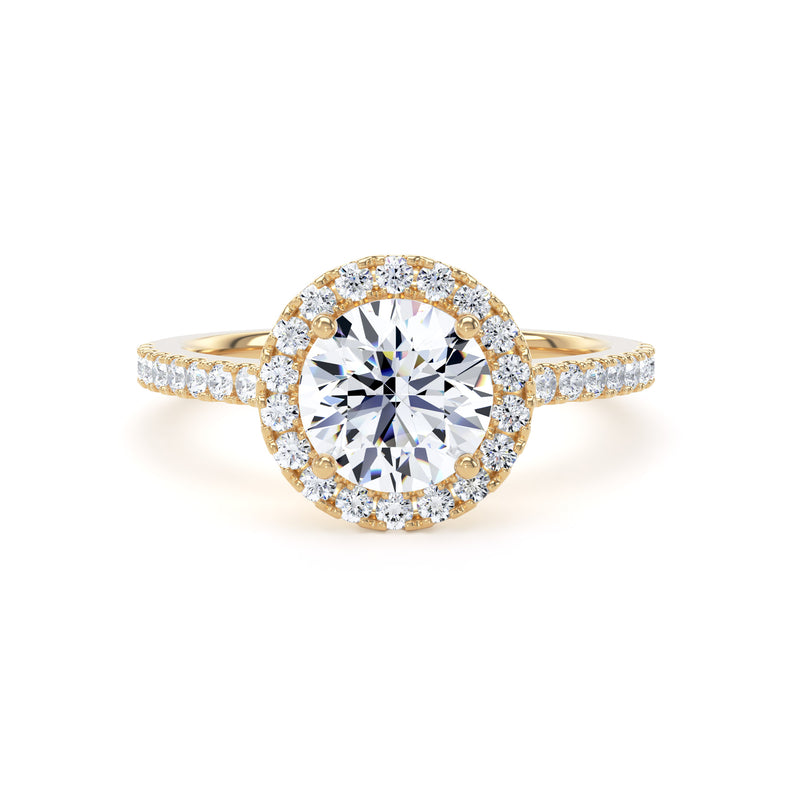Faith Round Cut Engagement Ring in 9ct Yellow Gold