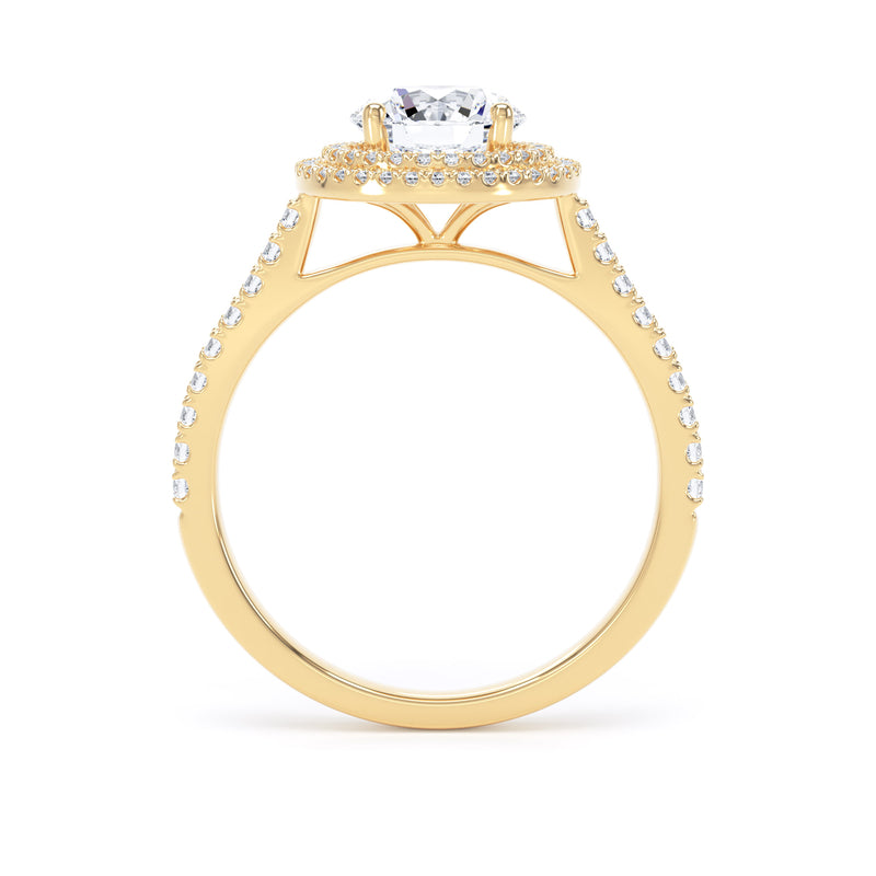 Eva Round Cut Engagement Ring in 9ct Yellow Gold