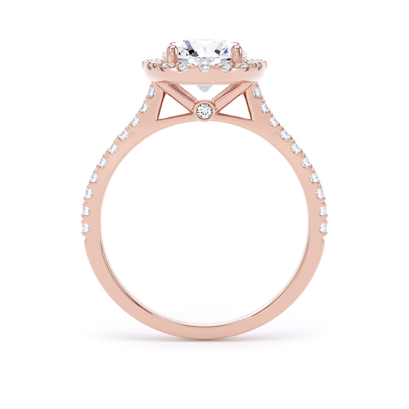 Erin Round Cut Engagement Ring in 9ct Rose Gold