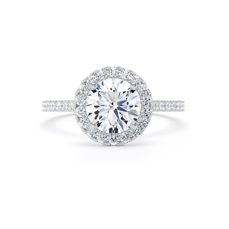Erin Round Cut Engagement Ring in 9ct White Gold