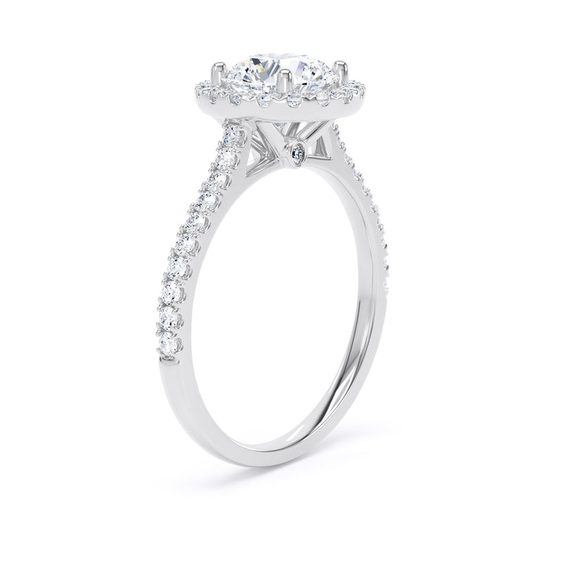 Erin Round Cut Engagement Ring in Platinum 950