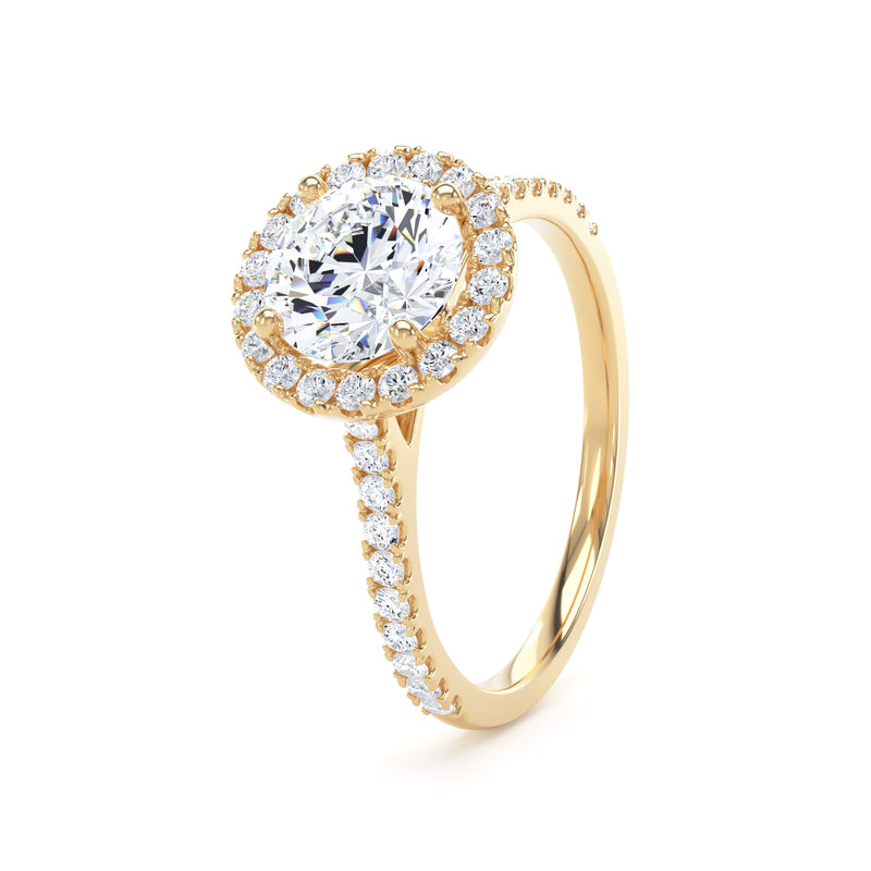 Erin Round Cut Engagement Ring in 9ct Yellow Gold