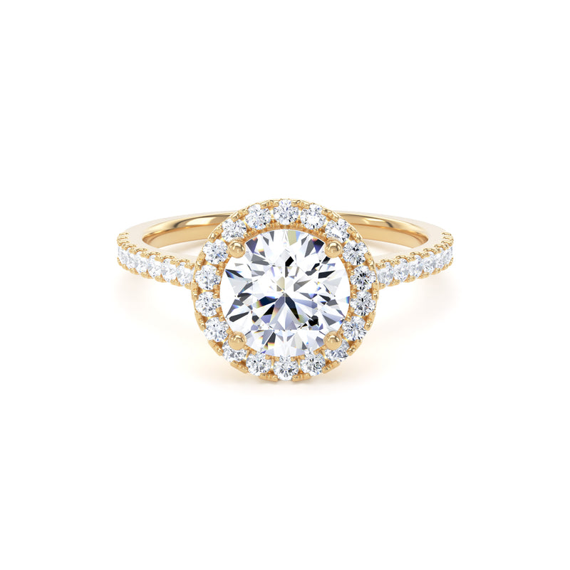 Erin Round Cut Engagement Ring in 9ct Yellow Gold