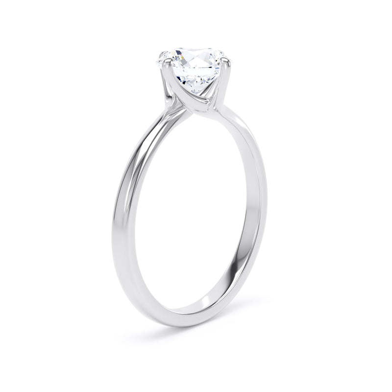 Emma Round Cut Engagement Ring in 9ct White Gold