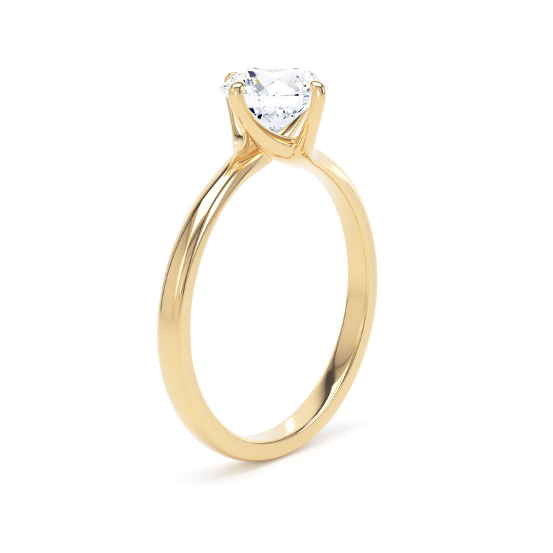 Emma Round Cut Engagement Ring in 18ct Yellow Gold