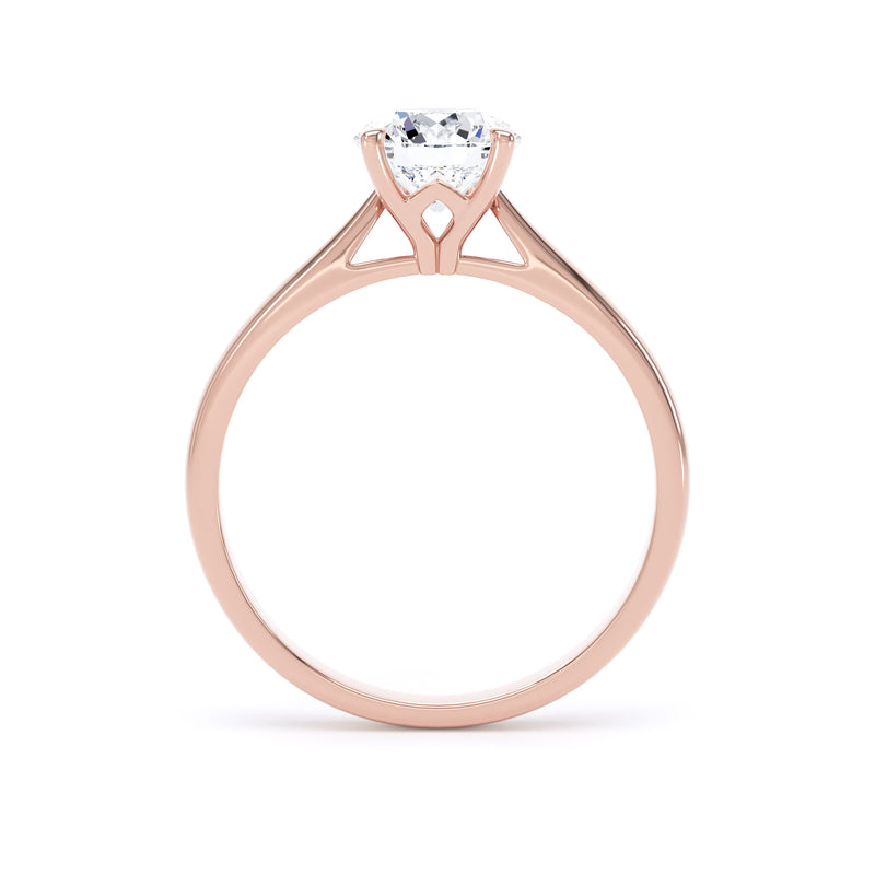 Elsa Round Cut Engagement Ring in 9ct Rose Gold