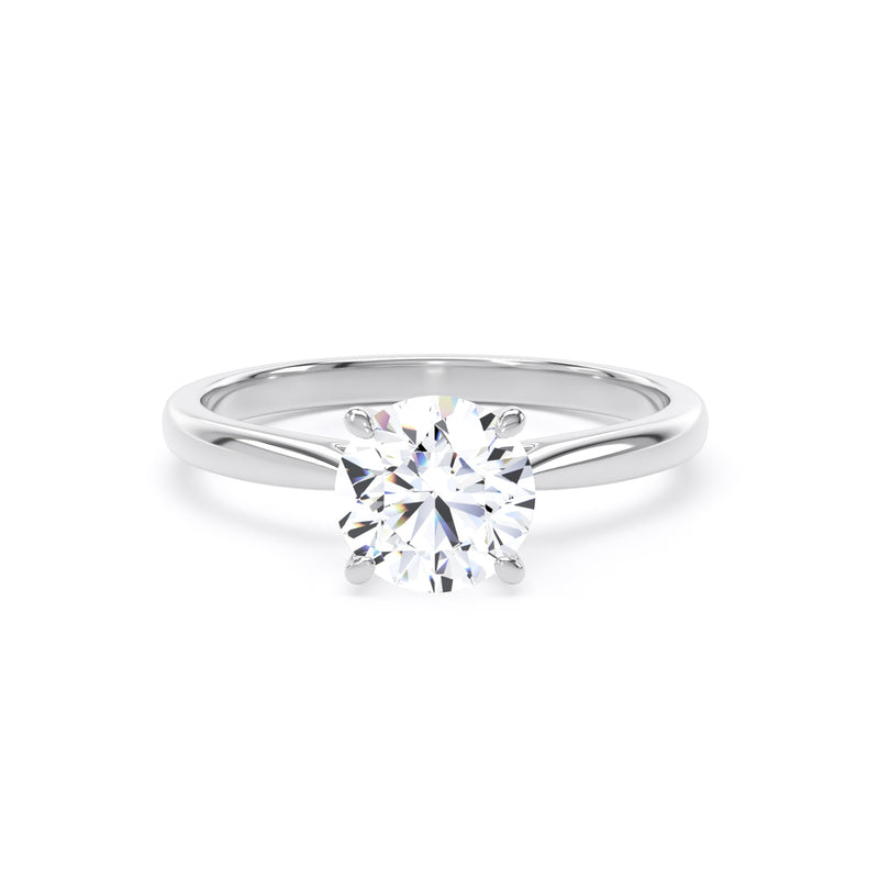 Elsa Round Cut Engagement Ring in 9ct White Gold